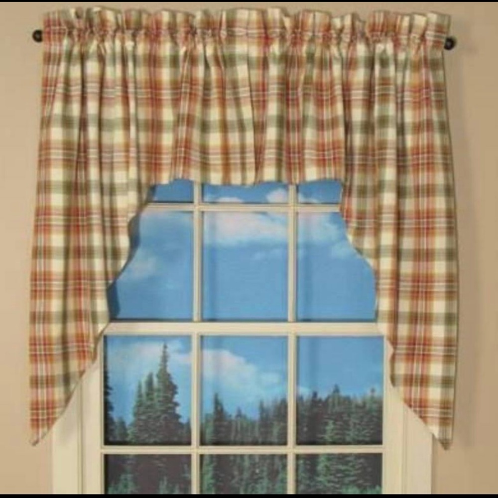 Farmhouse Country Curtains by Park Design 1 pair of swags